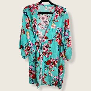 Pinkblush Floral Kimono Coverup